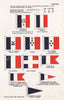 FRANCE FLAGS President's Standard Minister of Marine Chief of Staff Admiral 1958