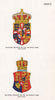 GREECE FLAGS. H.M. The King's Arms & H.M. the Queen's Arms  1958 old print