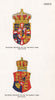 GREECE FLAGS. H.M. The King's Arms & H.M. the Queen's Arms  1958 old print