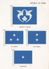 KOREA FLAGS. President's standard. Vice admiral. Rear admiral. Commodore 1958