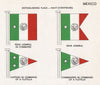 MEXICO NAVY FLAGS. Rear Admiral. Captain/Commander of a Flotilla 1958 print