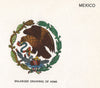 MEXICO FLAGS. Arms 1958 old vintage print picture