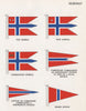NORWAY FLAGS. Admiral Commanding General Commodore Captain Senior Officer 1958