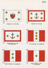 PERU FLAGS. President's Standard. Minister of Marine. Navy C-in-C. Admiral 1958
