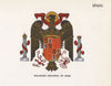 SPAIN FLAGS. Arms 1958 old vintage print picture