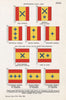 SPAIN ARMY CAR FLAGS Field Marshal Chief of Staff Lieut/Major/Brig-General 1958