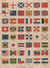 NATIONAL FLAGS. Ensigns, Royal & Imperial Standards.  JOHNSTON 1895 old print