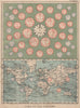 TIME OF ALL NATIONS. predates UTC/standard hourly time zones.  JOHNSTON 1895 map