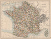 FRANCE. German Alsace & Lorraine. Undersea telegraph cables. JOHNSTON 1895 map