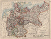 EMPIRE OF GERMANY. States. Prussia Bavaria Alsace Lorraine.  JOHNSTON 1895 map