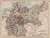 EMPIRE OF GERMANY. States. Prussia Bavaria Alsace Lorraine.  JOHNSTON 1895 map