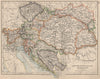 AUSTRO-HUNGARIAN MONARCHY. Dalmatia Slavonia Siebenburgen &c.  JOHNSTON 1895 map