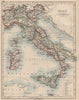 ITALY. Showing states/territorial divisions. JOHNSTON 1895 old antique map