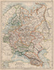 EUROPEAN RUSSIA. Shows Great/Little/West/South Russia.Poland.JOHNSTON 1895 map