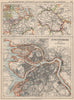 ST PETERSBURG. Town city plan & environs. + Moscow environs. JOHNSTON 1895 map