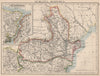 RUMANIA. Romania Wallachia Moldavia Moldova. Railways.  JOHNSTON 1895 map