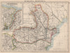RUMANIA. Romania Wallachia Moldavia Moldova. Railways.  JOHNSTON 1895 map