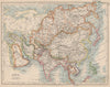 ASIA POLITICAL. Persia Siam Hejaz China Japan Corea Turkestan. JOHNSTON 1895 map