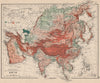 ASIA PHYSICAL. Relief Mountain heights Ocean depths Rivers. JOHNSTON 1895 map