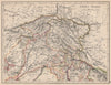BRITISH INDIA NORTH. Jammu Kashmir Punjab Himalayas. JOHNSTON 1895 old map