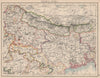BRITISH INDIA NE. Bengal Nepal Bhutan Calcutta Bangladesh. JOHNSTON 1895 map