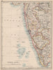 BRITISH INDIA SW.Bombay Mysore Malabar Coast Lakkadives.  JOHNSTON 1895 map