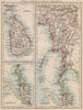 BURMA CEYLON SIAM MALAY PENINSULA. Assam Singapore Thailand 1895 old map