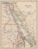 RED SEA. Egypt Eritrea Hedjaz Asir Yemen. Nile valley. Sinai.  JOHNSTON 1895 map