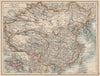 CHINESE EMPIRE. China East Asia Tibet Mongolia East Turkestan Korea 1895 map