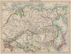 RUSSIA IN ASIA. Shows Trans-Siberian railway under construction  1895 old map