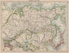 RUSSIA IN ASIA. Shows Trans-Siberian railway under construction  1895 old map