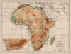 AFRICA PHYSICAL. Relief ocean depths rivers. JOHNSTON 1895 old antique map