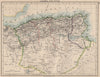 ALGERIA & TUNIS. Maghreb Tunisia. Provinces. Telegraph cables. JOHNSTON 1895 map