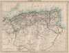 ALGERIA & TUNIS. Maghreb Tunisia. Provinces. Telegraph cables. JOHNSTON 1895 map