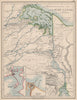 SUEZ CANAL. Plan of the canal. Plans of Suez & Port Said. JOHNSTON 1895 map