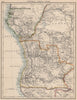 COLONIAL CENTRAL AFRICA. French Congo Free State Portuguese West Af.  1895 map