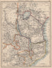 COLONIAL EAST AFRICA. German/British/Portuguese East Africa. Tanzania 1895 map