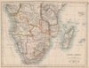 COLONIAL SOUTHERN AFRICA. German/British/Portuguese/French. JOHNSTON 1895 map