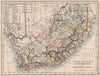 COLONIAL SOUTH AFRICA. Cape Colony. Orange River Colony. Transvaal 1895 map