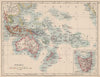 COLONIAL OCEANIA PACIFIC.British Dutch Spanish French German Port. 1895 map