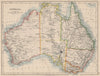AUSTRALIA. States. Showing Northern Territory within SA. JOHNSTON 1895 old map