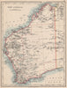 WEST AUSTRALIA. Goldfields Explorers route Giles Forrest Warburton Roe 1895 map