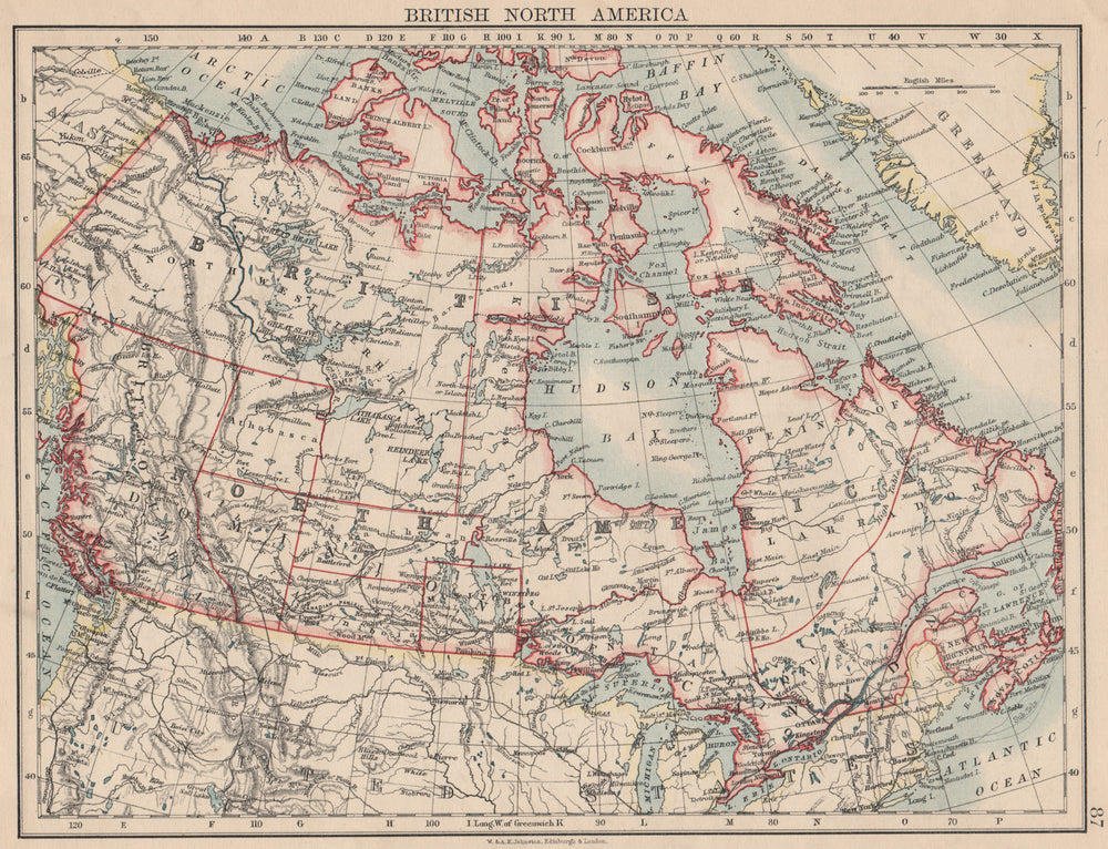 DOMINION OF CANADA. Showing "new provinces" in red. Canadian Pacific 1895 map