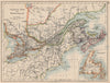 EASTERN CANADA. Ontario Quebec Maritime Provinces NB PE NS.  JOHNSTON 1895 map
