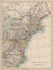 UNITED STATES NORTH EAST. New England Appalachia Atlantic states. USA 1895 map