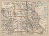 USA PLAINS STATES. Iowa Minnesota Kansas NE ND SD Colorado. JOHNSTON 1895 map