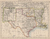 USA SOUTH CENTRAL.Texas.Proposed state of Oklahoma inc Indian Territory 1895 map