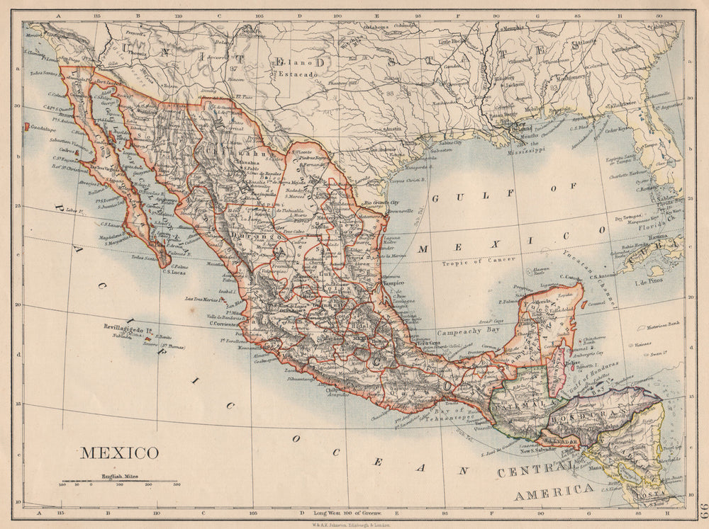 MEXICO. Greater Central America Republic-1895 Amapala treaty. JOHNSTON 1895