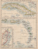 CARIBBEAN ISLANDS.Cuba British Honduras Caribbee/Windward. JOHNSTON 1895 map