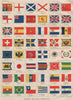 NATIONAL FLAGS. Ensigns, Royal & Imperial Standards.  JOHNSTON 1900 old print